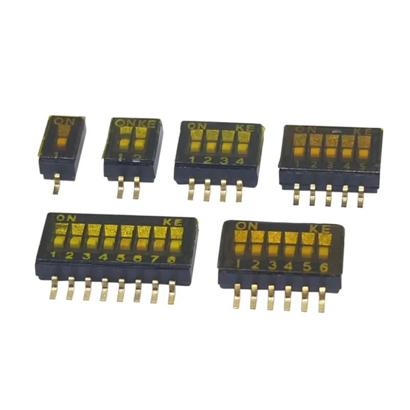 

10Pcs Ke Dial Switch 1.27mm Pitch Patch Dshp04Tsger 1P 2P 3P 4P 5P 6P 8P 10P