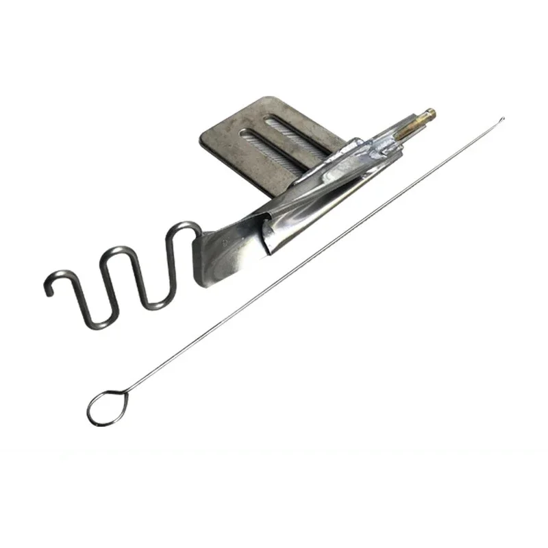 Spaghetti Folder Makes Tube String Spaghetti Attachment for Industrial Overlock Sewing MachineHidden Thread Turn Over Draw Tube