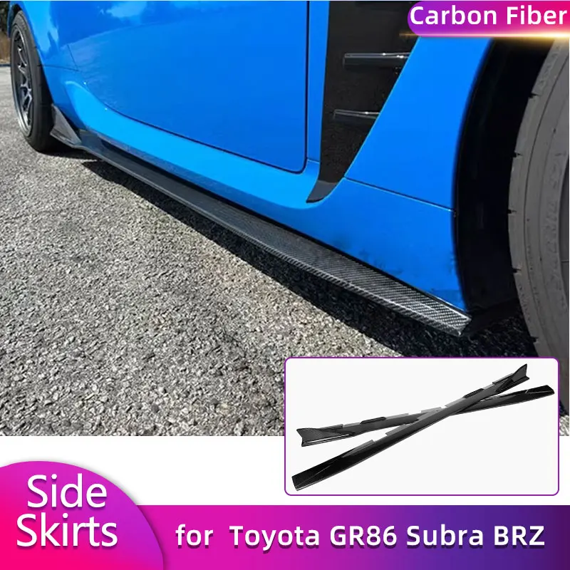 

Carbon Fiber Side Skirts Extensions for Toyota GR86 Subra BRZ 2022-2024 Car Racing Side Door Bumper Apron Lip Skirt Body Kits