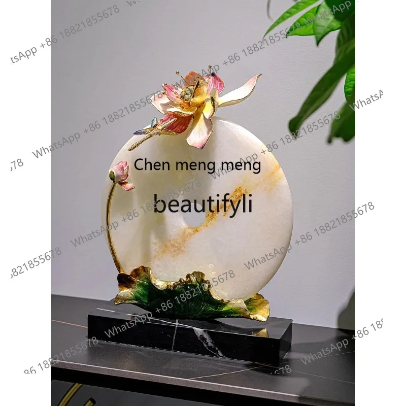 S7486 ss High-end enamel color jade safety buckle large ornament new Chinese style
