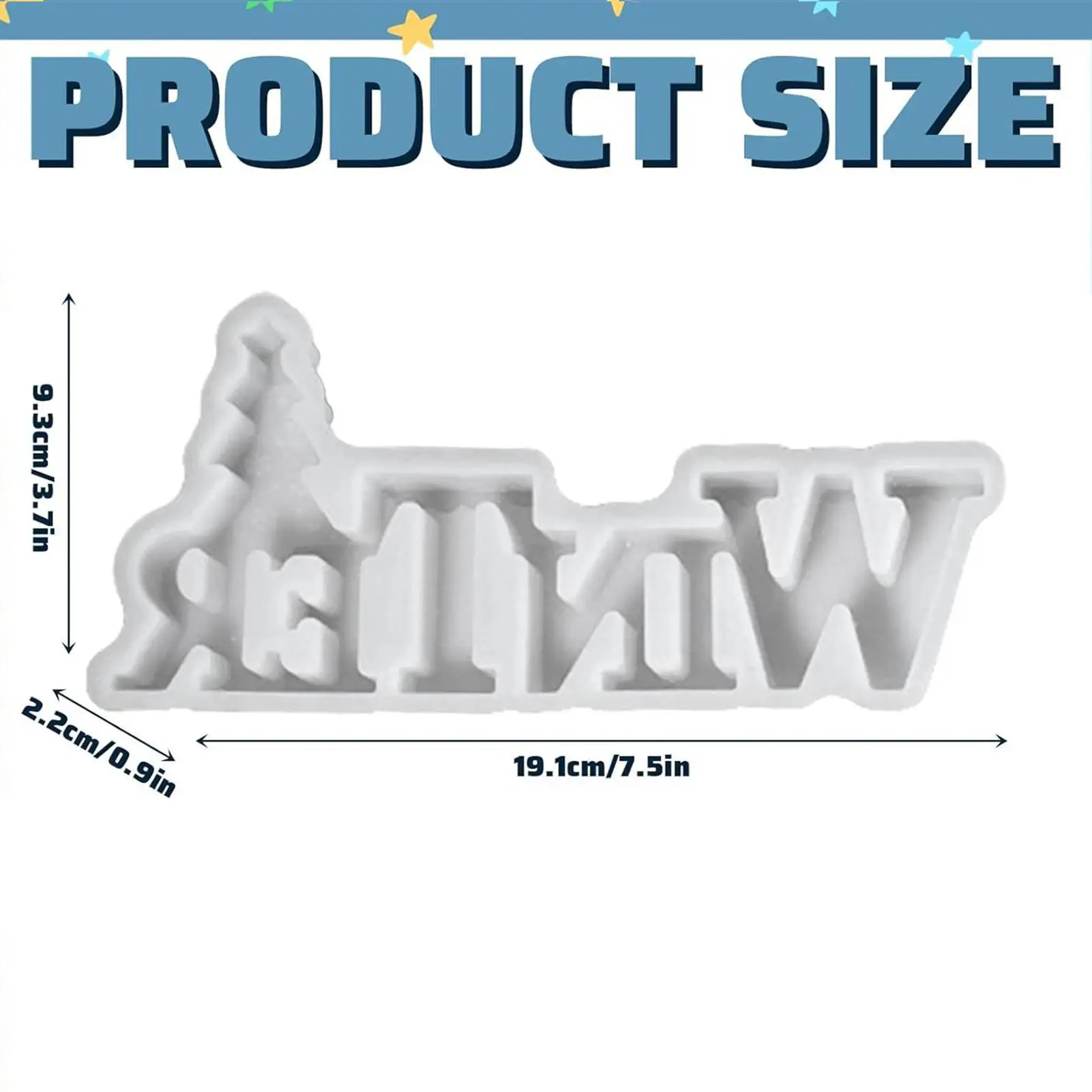 سيليكون الشتاء كلمة قوالب ثلاثية الأبعاد عيد الميلاد سيليكون قالب شمع ديكور موسمي ل أيام الأسبوع مكاتب المدرسة غرفة عنبر سطح المكتب