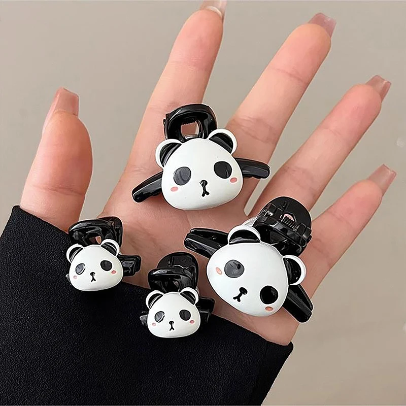 1/2 pz Cartoon Panda Mini fermaglio per capelli per le donne ragazze carino dolce animale artigli per capelli moda squisiti accessori per capelli