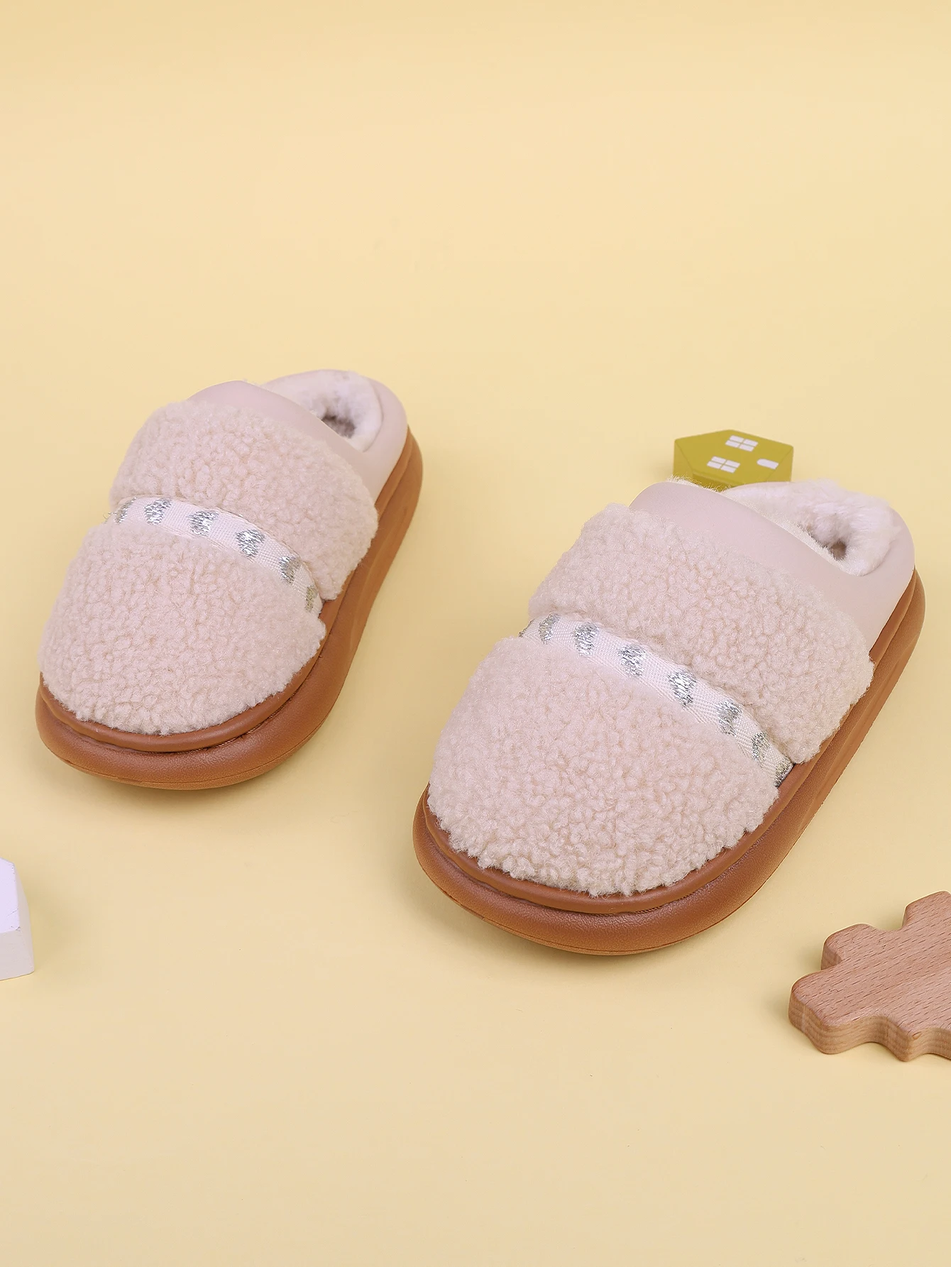 شباشب قطنية عصرية لزيادة الارتفاع للأطفال للفتيات، شباشب قطنية شتوية جديدة لعام 2025 شباشب قطنية دافئة ذات نعل سميك #6