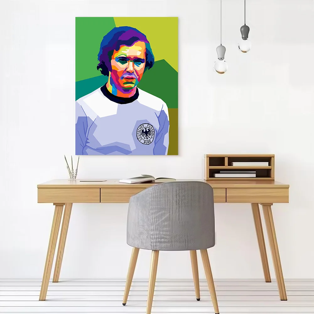 Franz Beckenbauer Wpap Canvas Poster Customizable Printed Canvas Painting Wall Art for Fans Living Room Decorations Wand Deko