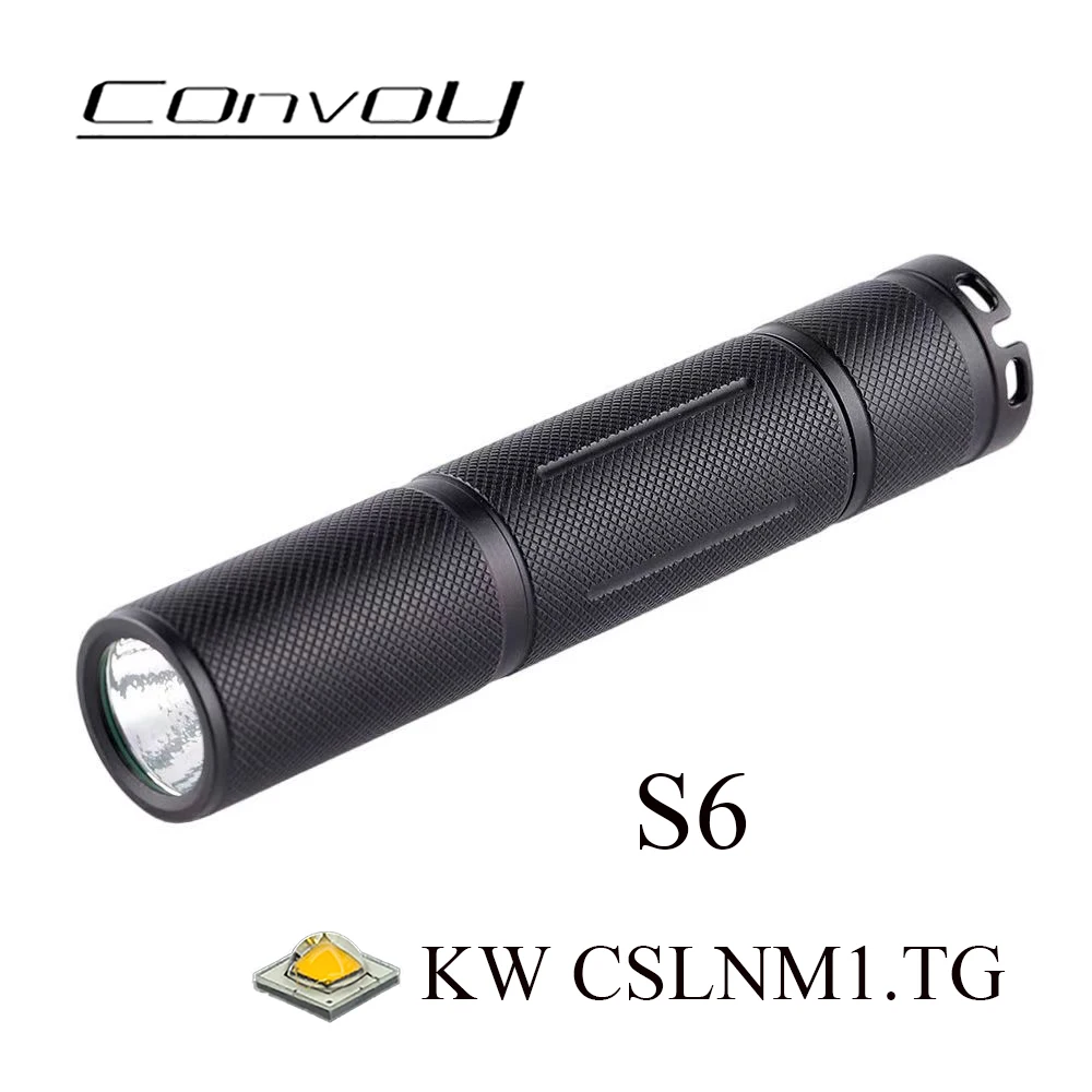 

Фонарик Convoy S6 KW CSLNM1.TG Led Lanterna 18650, мини-вспышка, лампа для рыбалки, кемпинга, рабочий фонарь Latarka