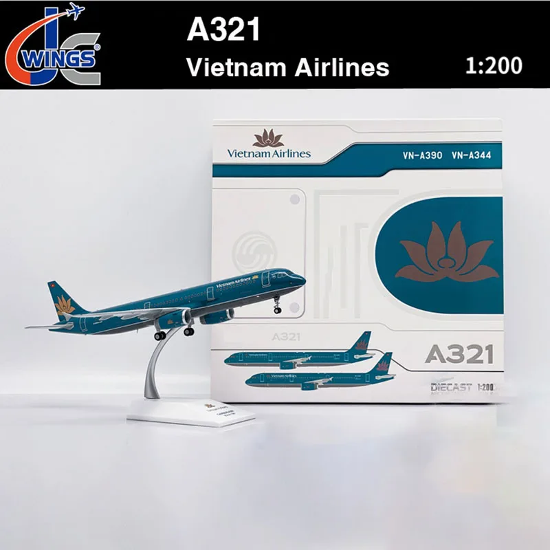 JC Wings Die Cast 1:200 Scale A321 Vietnam VN-A344 LH2420 Airplane Alloy Aircraft Model Collection Toy Gift Display Simulation