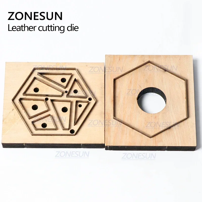 ZONESUN Leather Tangram Cup Mat Flower Customized Leather Cutting Die Handicraft Tool Punch Cutter Mold Diy Paper Laser Knife