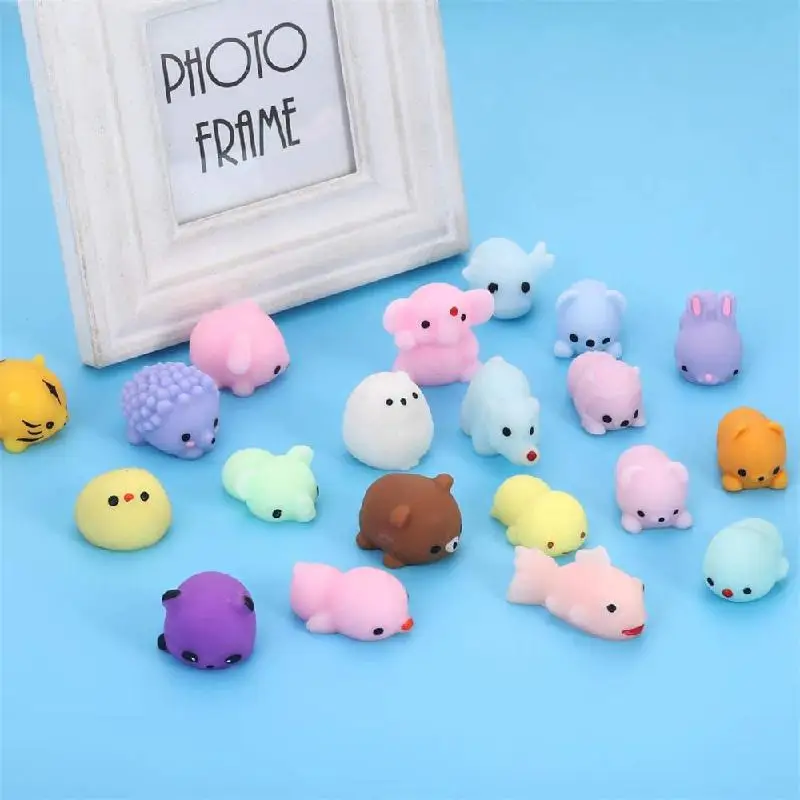 24pcs Squishy Toy Cute Animal Antistress Ball Squeeze Mochi Rising Toy Abreact Soft Sticky Squishi Stress Relief Toys Funny Gift