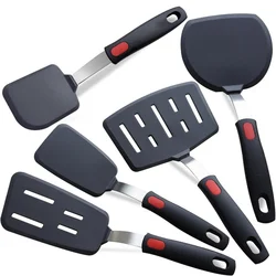 Silicone Spatula for Non Stick Pots High-temperature Resistant High Quality Stir Spring Steel Fry Spatula tool Kitchen Utensils