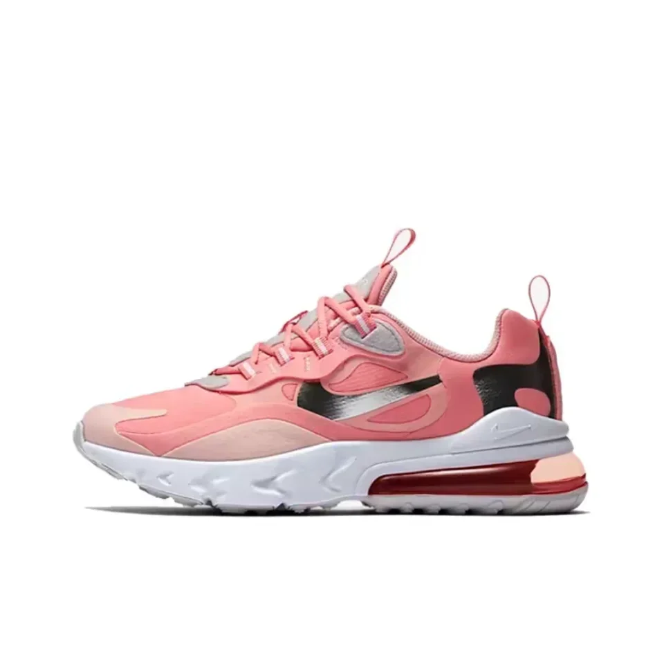 Nike Air Max 270 React GG Bleached Coral (GS) CQ5420-611 Low-top Air Cushion Casual Running Shoes for Women