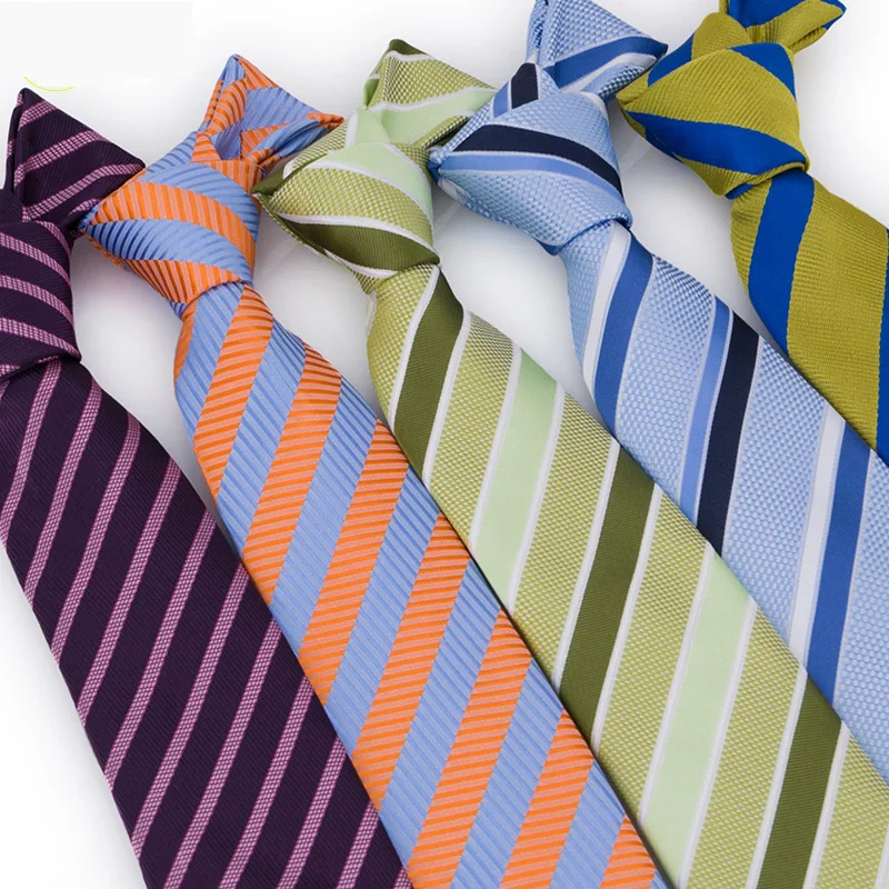 8cm Men's Tie Formal Business Executive Striped Necktie Classic Jacquard Woven Neck Ties for Daily Wear Men Groom Wedding Party