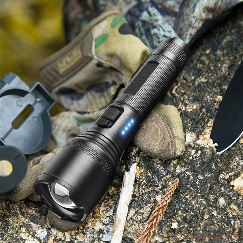 

1000 Meters Powerful Xhp60 Flashlight 5 Modes USB Reachargeable Zoom LED Torch Lantern 18650 Waterproof Tactical Flash Lamp