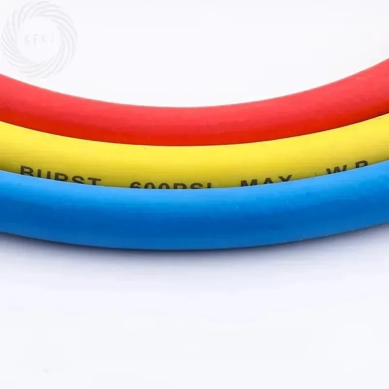 0.9 متر-1.8 متر التيار المتناوب صالح مجموعة ل R134A R12 R22 المبردات تكييف الهواء مقياس مشعب شحن خرطوم أنبوب عدة خرطوم خسارة منخفضة #6