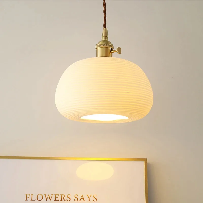 

Japanese Ceramic Pendant Lights Modern Cafe Loft Bedroom Dinning Living Room Pendant Lamp bar kitchen Suspension Hanging Light