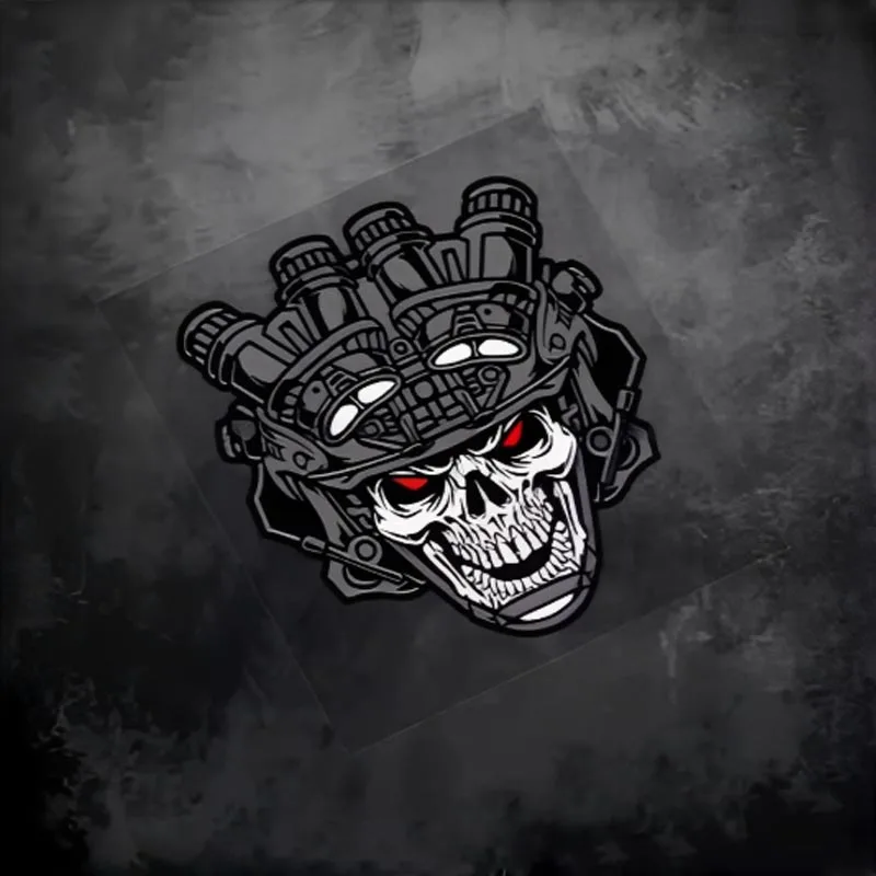 Tactical Night Vision Device Skeleton Soldier Reflective Stickers Military Enthusiast Decals Car Motorcycle Waterproof Sticker