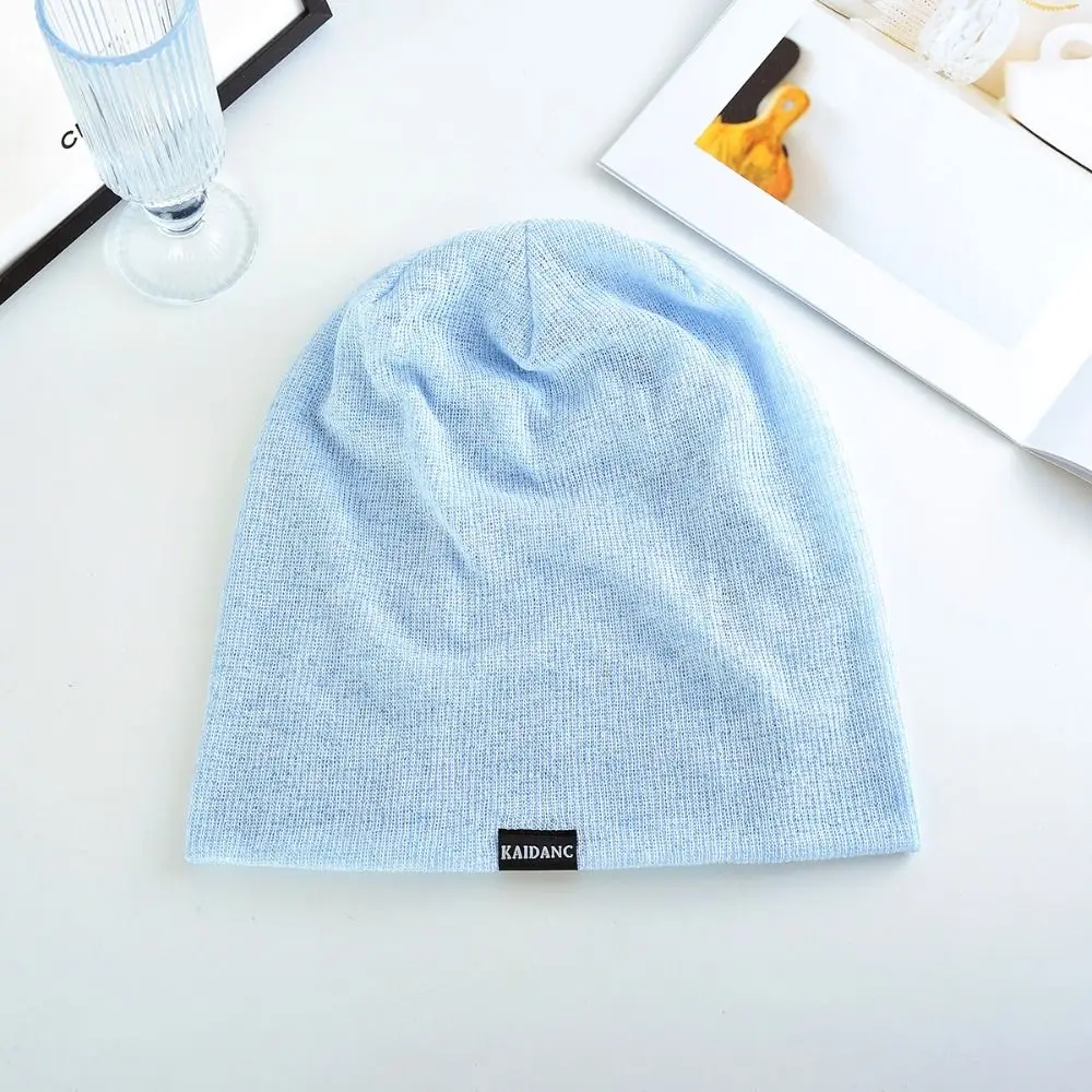 

Тонкий дышащий пуловер из полиэстера, мягкая двухслойная вязаная уличная мешковатая тюбетейка, однотонная удобная