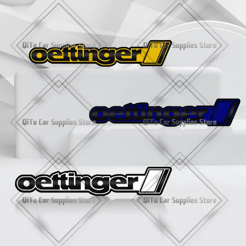 Insignia de modificación de OETTINGER de aleación de Zinc, emblema de maletero de coche, calcomanía de rejilla 3D, pegatina para POLO, Golf, Passat,