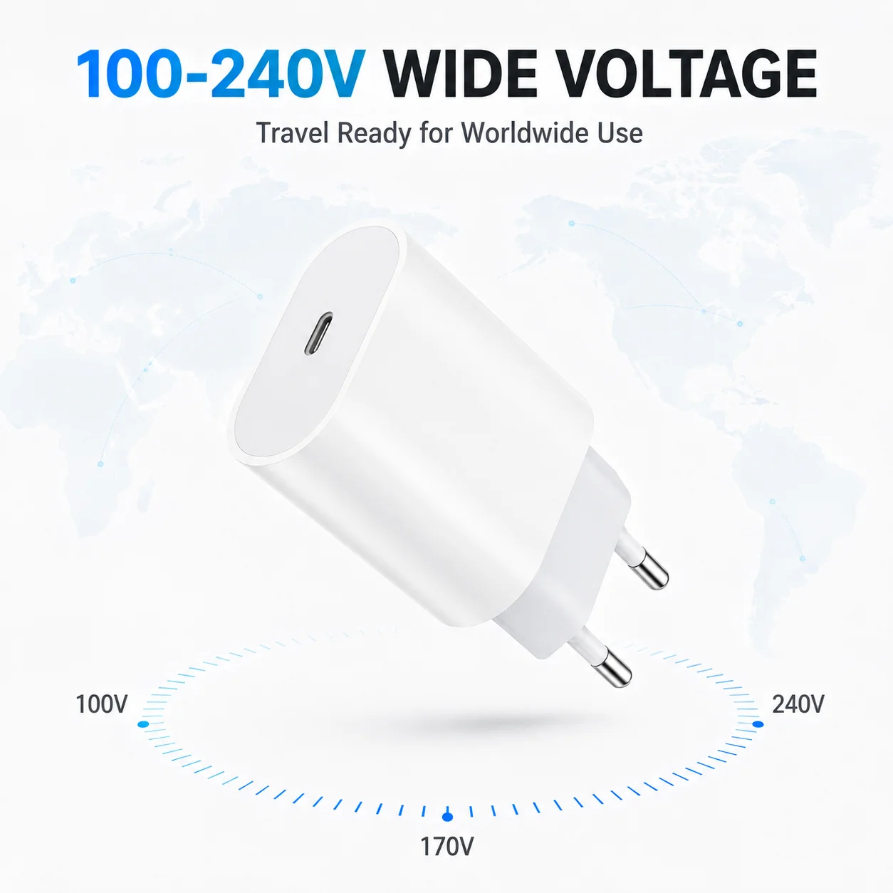 20W PD Type C Quick Charger Fast Charging Plug for iPhone 16 15 14 13 12 11 Pro Max Plus Mini X XR iPad USB C Wall Adapter