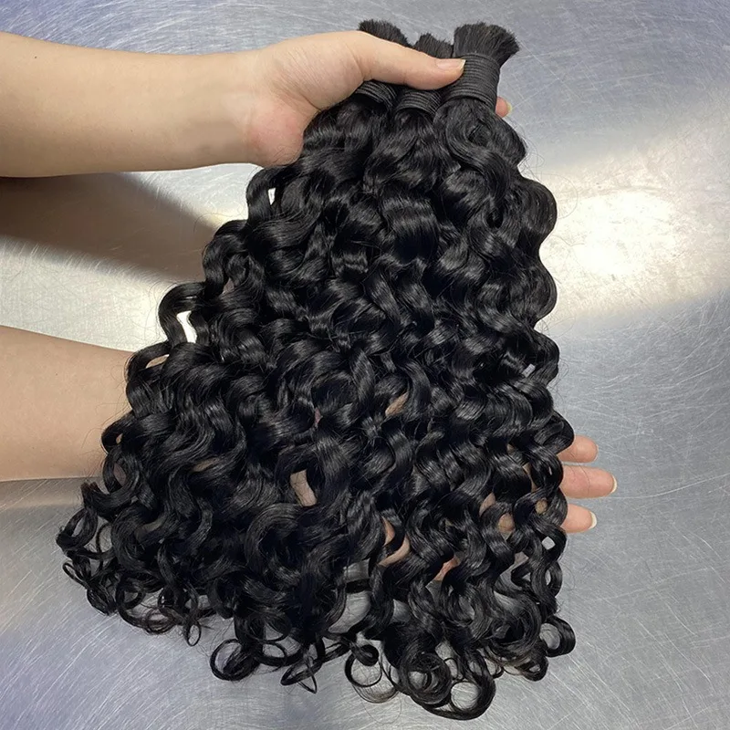 Natural Color Body Wave Bulk Hair Human Hair 12-26 Inch Brazilian Virgin Remy for Braids Hair Extensions for Women Styling Needs