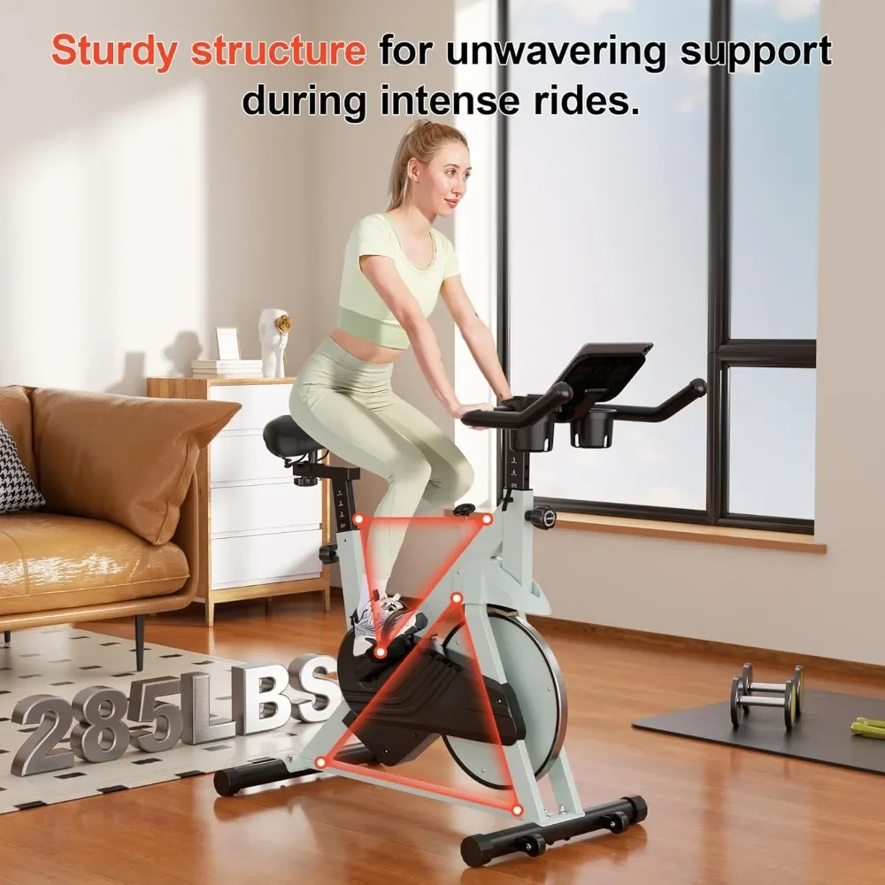 

Exercise Bike - 32-Level Magnetic Resistance Stationary Bike for Home (Low-Noise Indoor Cycling, 300lbs Capacity)