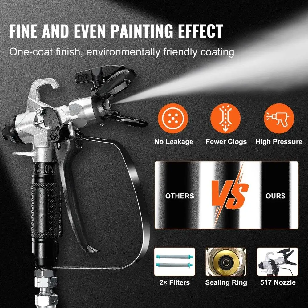 750W Electric Paint Sprayer 3000PSI HighEfficiency with Cart for HomeInteriorExteriorFurnitureFences EvenFinish