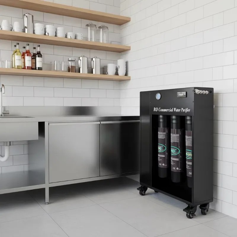 Commercial hotel outdoor plastic electric under-counter water purifier 3-level tankless high-flow self-cleaning water purifier