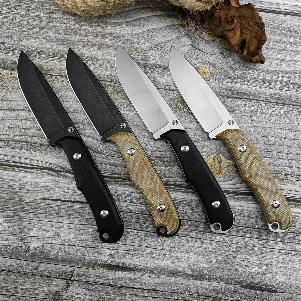 RSA C.R(Backpackers) Combat Fixed Blade Knife D2 Steel Blade Tactical Knife G10/Hemp Handle Jungle Survival Knife EDC Multitool