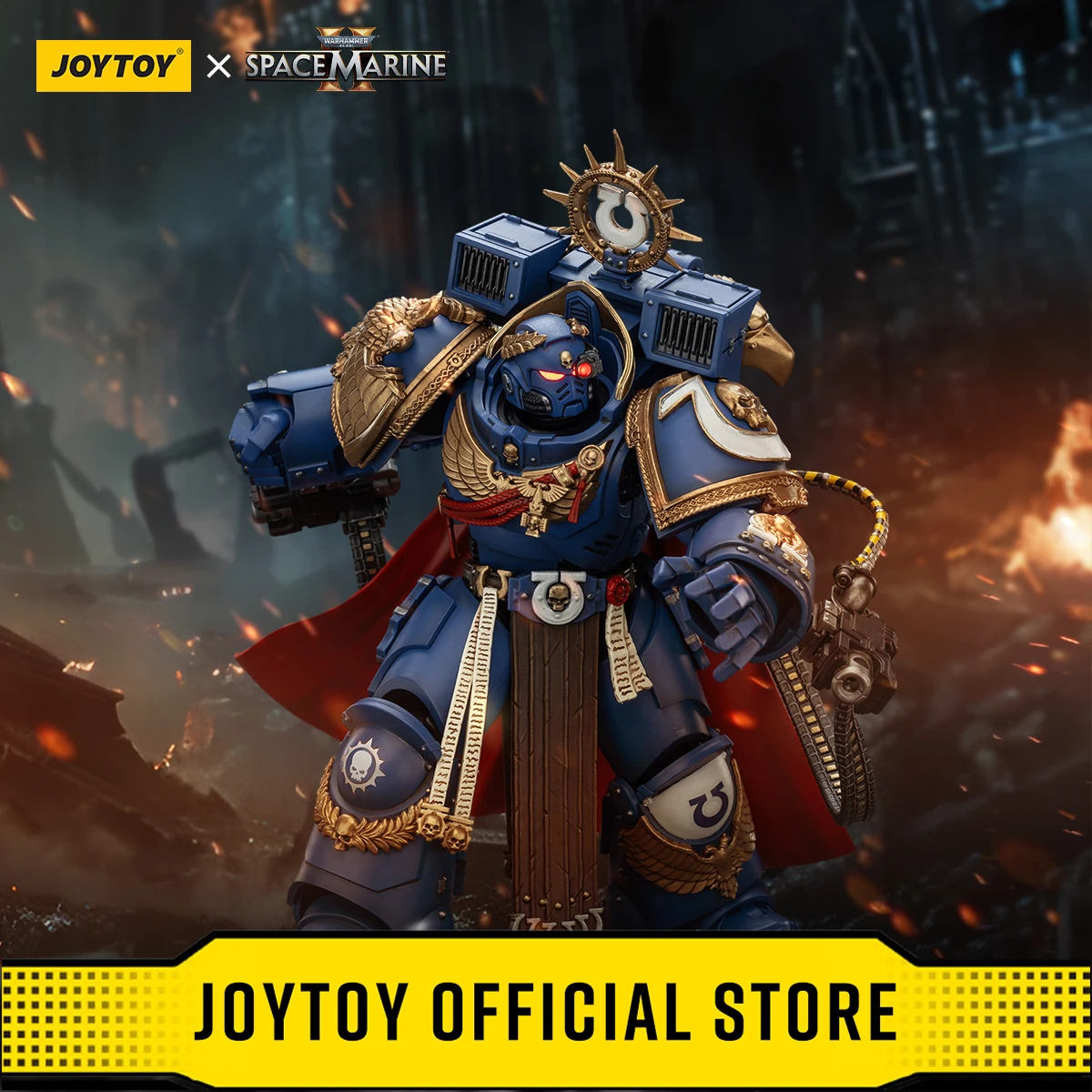 

Фигурки JOYTOY Warhammer 40k 1/18 Ultramarines Marneus Calgar, Chapter Master с MKX Gravis Armor и рукавичками