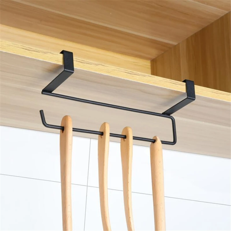 Paper Towel Hanger Under Cabinet Holder Tissue Hanger Organizer Rack For Kitchen