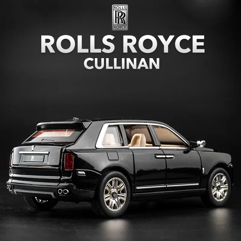 1:24 Rolls Royce Cullinan Alloy Car Model Large Size Simulation SUV Metal Car Model Pull Back Scale  Miniatur