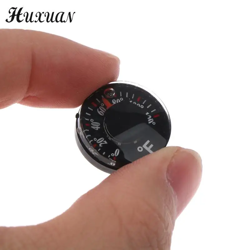 1Pc Mini Round Diameter 20mm Outdoor Waterproof Plastic Circular Car Thermometer pointer Degrees Celsius Thermometer