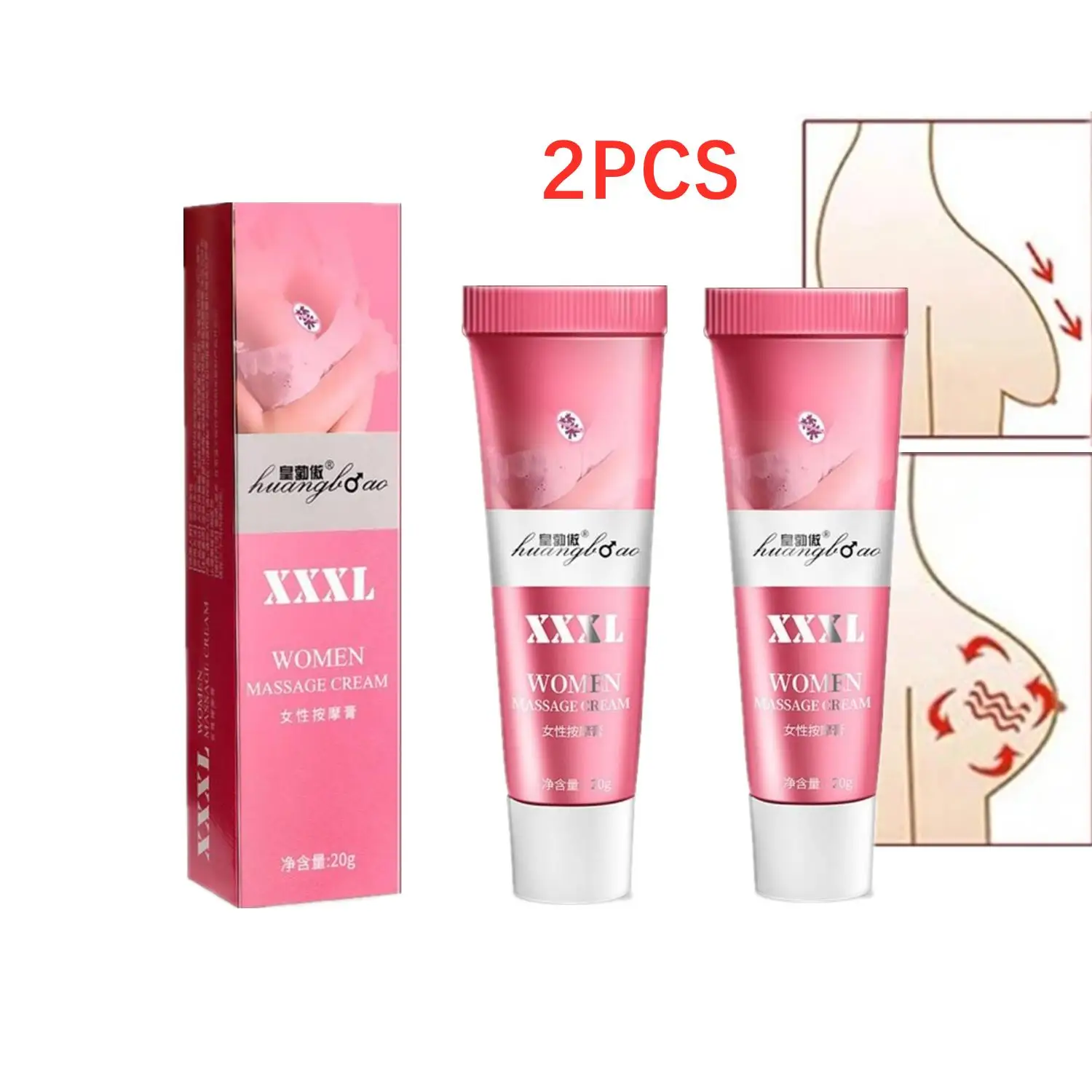 

2PCS West African Breast Workout Breast Oil Breast Enlargement Butt Enlargement Buttocks Fat Cell Massage Get Bigger Breasts