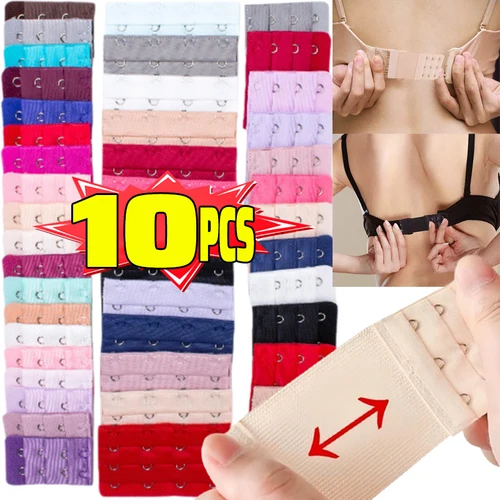 Imagen 1 del producto Extensor de sujetador para mujer, correa de extensión de sujetador elástico, gancho, expansor de Clip, hebilla de cinturón ajustable, accesorios íntimos, 1/10 Uds.