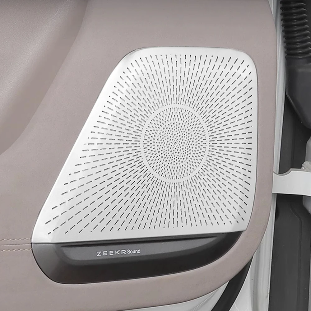 

For Zeekr 7X 2024 2025 Car Door Subwoofer Cover Interior Modification Accessories Trunk Audio Stainless Steel Protection Cover