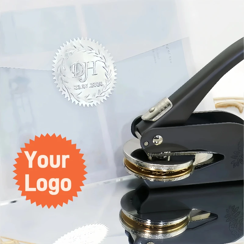 

Embosser Stamp Custom Stamps LOGO Embossing Seals Stamps Private Personalized Wedding Library Book Envelope Party Invitation DIY