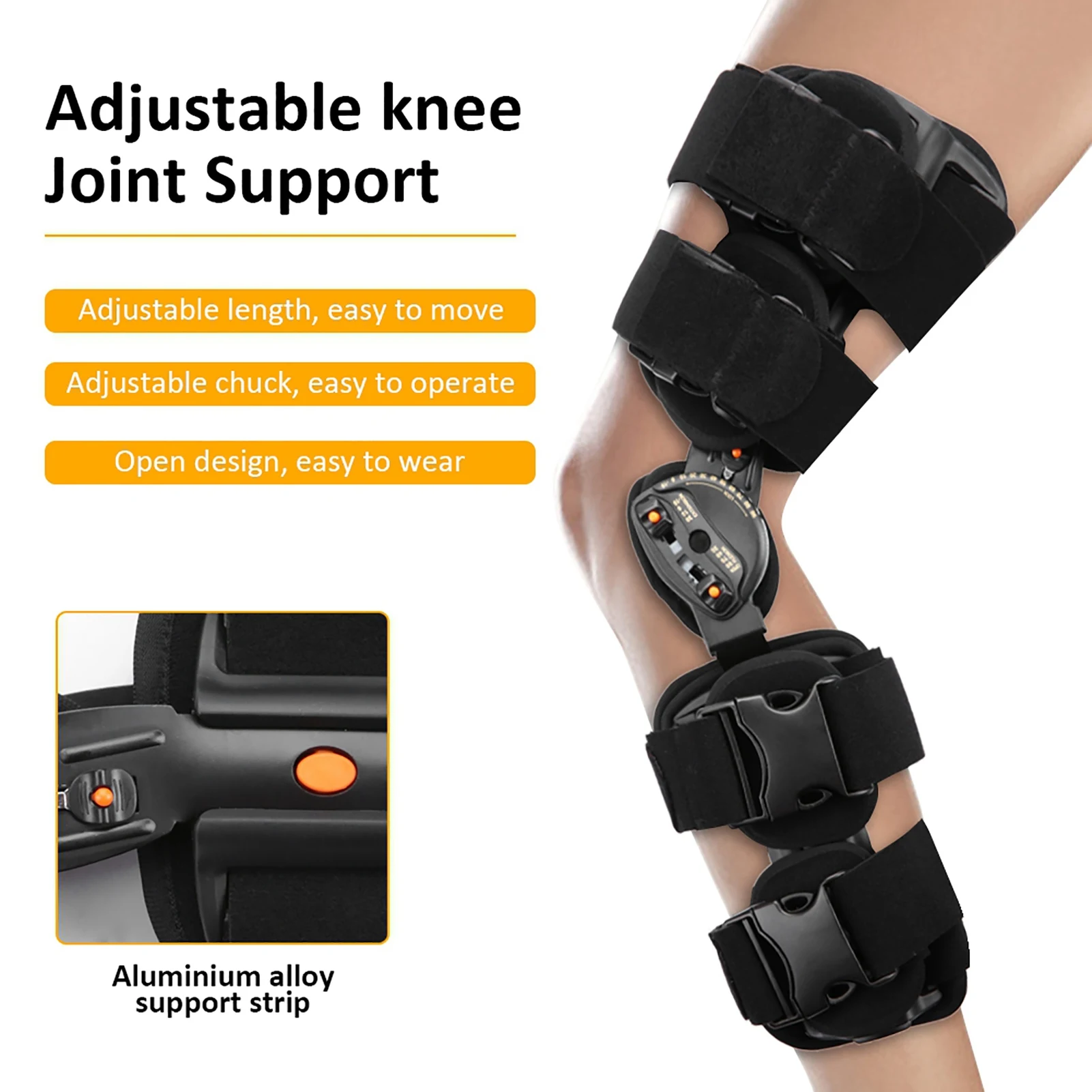 Adjustable Knee Joint Brace Surgical Fixation Stabilization Fracture Ankle Support Ankle Support Knee Splint Support Knee Brace