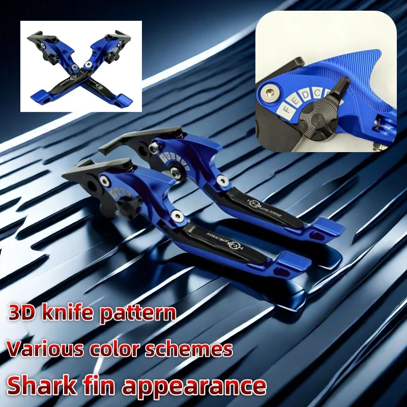 For HONDA VTR1000F / FIRESTORM 1998-2005 CBF1000 2006-2009 Motorcycle 5D shark head style foldable adjustable handle lever