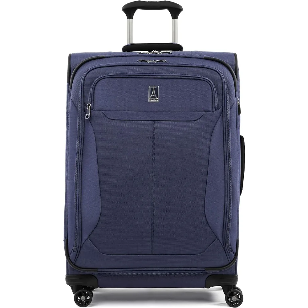 Travelpro Tourlite-Valise Extensible Softside pour Homme et Femme, Valise Légère, Bleu, 4 Roues Rotatives