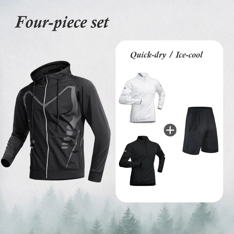 

Мужской быстросохнущий спортивный костюм 2025: Новинка весны/лета, дышащая одежда для бега и активного отдыха