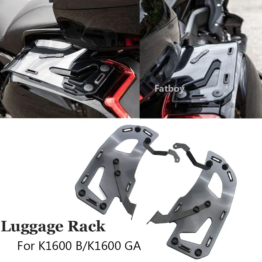 For BMW K1600 Grand America 2017-UP Motorcycle Accessories Additional Luggage Rack On Side Panniers Pair Smoke Gray K1600 BAGGER