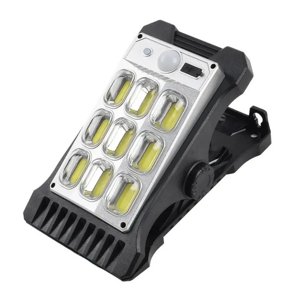 Waterproof Solar Clip Lights PIR Motion Sensor COB LED Garden Wall Light Rechargeable 3 Mode Motion Sensor Light Patio