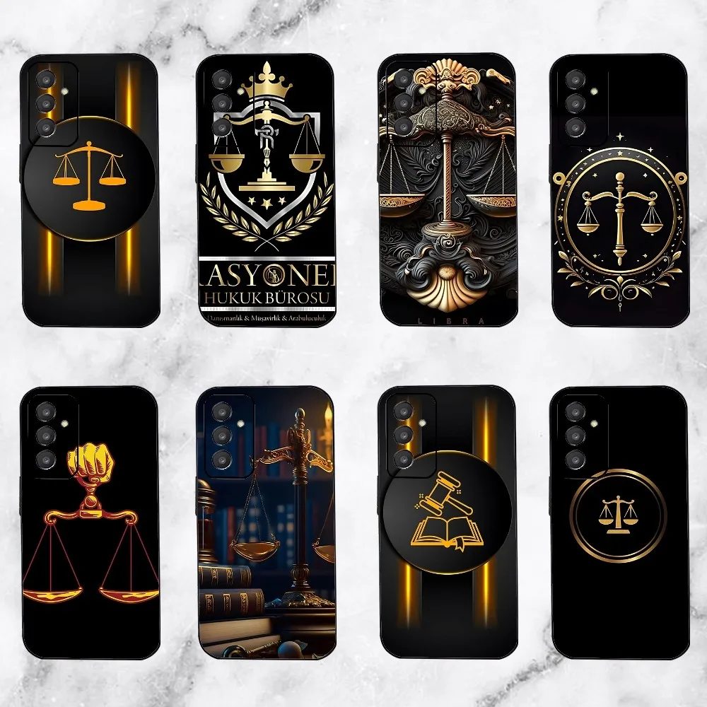 Law Judge Justice Lawyer Phone Case For Samsung Galaxy A52 A12 A51 S21 Edge S22ULTRA S23 S20LITE Plus Ultra Black Cover