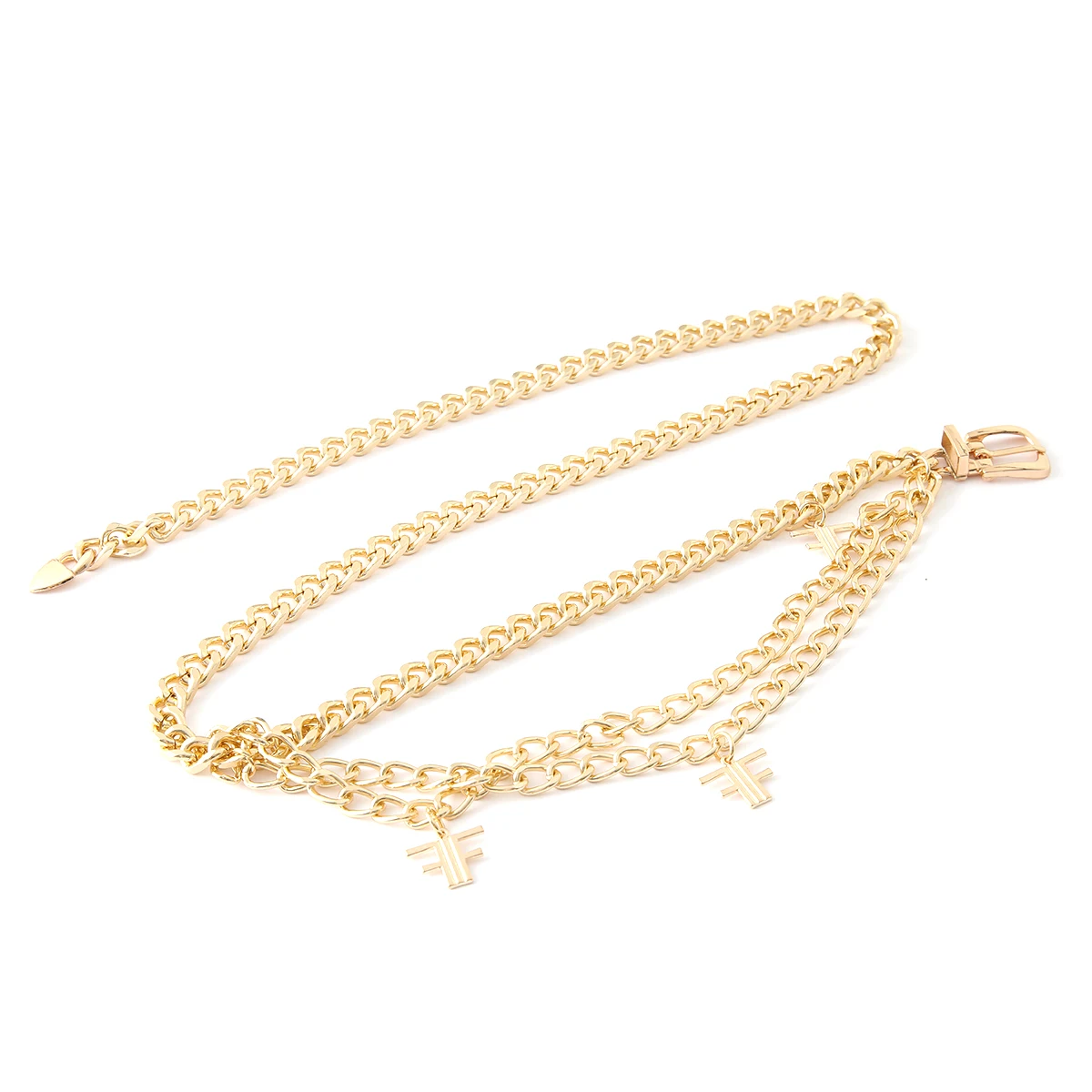 Fashion Gold Plated Metal Chain Belts for Women