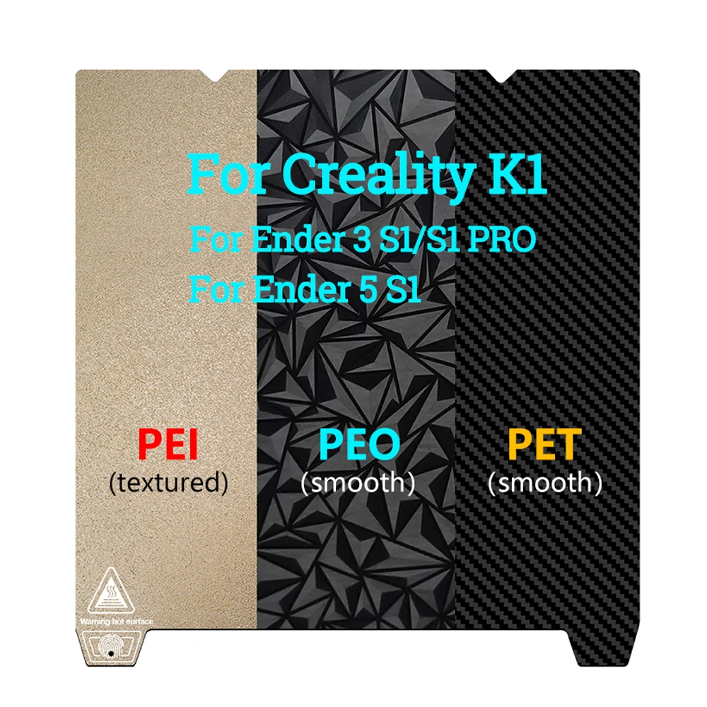 

Для Ender 3 V3 SE рабочая пластина с текстурой пружинной стали Pei 235x235 310x315 мм лист PEO для Creality K1/K1C/K1 Max/Ender3 V3 KE/S1Pro