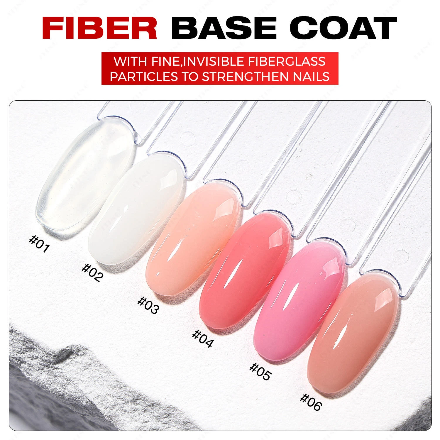 JTING 1 قطعة 15 مللي معطف قاعدة من الألياف المهنية 6 ألوان عارية الوردي قاعدة معطف هلام البولندية #4