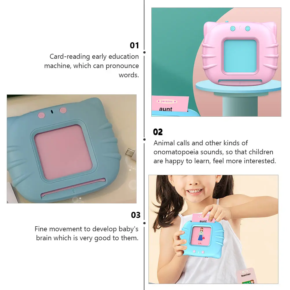 1 セット英語学習カードマシン子供の早期教育単語学習供給子供の絵知識デバイスポータブル