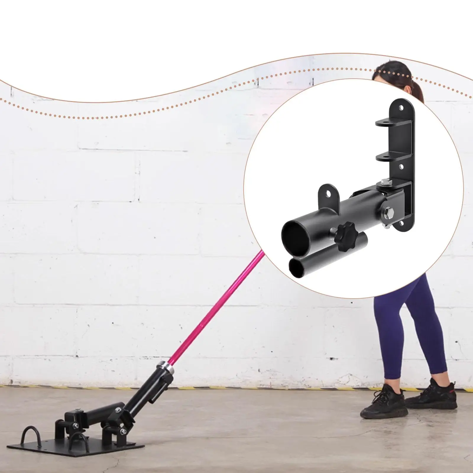 バー壁掛けラック、ウェイトトレーニングステーション、ヘビーデューティーバーベルマウントラック、ウェイトリフティング用バーベル壁掛けホルダー（屋内用）