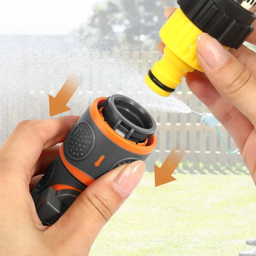 Hose Connector with Built-in Water Flow Regulator Compatible with 12 mm 19 mm Hoses Secure Seal Under Pressure
