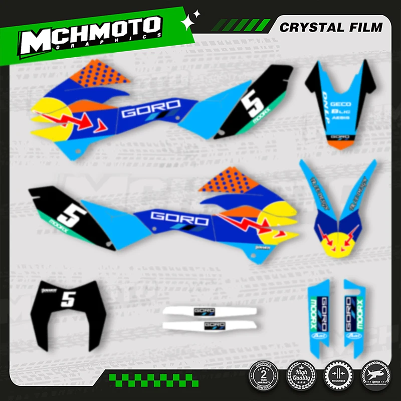 

MCHMFG Custom Motorcycle Graphics Background Decals Stickers Kits For KTM SMC-R 690 2012-2018