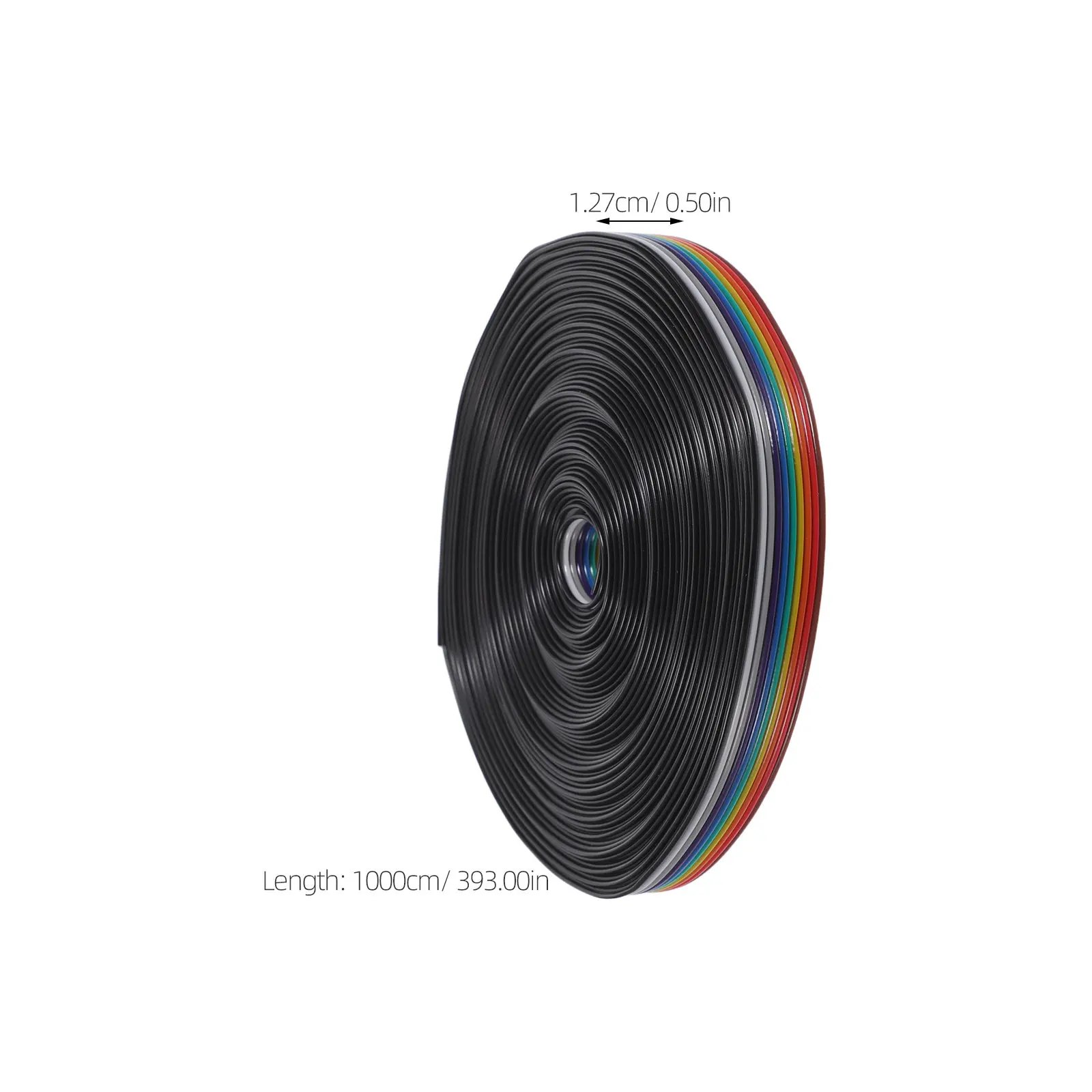 1 Roll Flat Ribbon Cable 10-Pin 28Awg 2.54Mm Pitch Idc Connector Strip For Precision Electrical Wiring Bulk Industrial